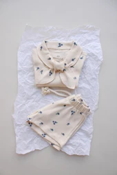 Blueberry Baskı Kaşkorse Yaka Bağlamalı Takım thumbnail 7