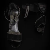 Trend Adımlar Siyah Taş İşleme Saten Cırtlı Kız Çocuk Klasik Ayakkabı thumbnail 6