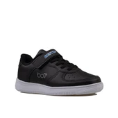 Trend Adımlar Siyah Suni Deri Mevsimlik Filet Unisex Çocuk Sneaker - 2