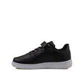 Trend Adımlar Siyah Suni Deri Mevsimlik Filet Unisex Çocuk Sneaker - 3