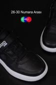 Pepino Siyah-Beyaz Ultra Hafif Düz Unisex Çocuk Sneaker - 4