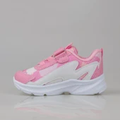 Trend Adımlar Pembe Hafif Cırt Cırtlı Fileli Çocuk Spor Ayakkabı - 3