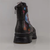 Trend Adımlar Platin Parlak Desen Kız Çocuk Yarım Postal Bot thumbnail 7