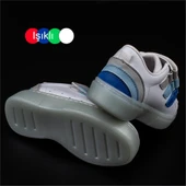 Trend Adımlar Mavi Rainbow Unisex Çocuk Işıklı Sneaker - 4