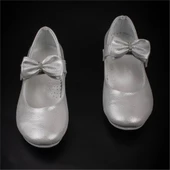 M2S Gri Rugan Fiyonklu Kız Çocuk Babet thumbnail 4