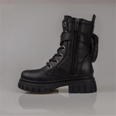 Trend Adımlar Siyah Cüzdan Detaylı Kız Çocuk Postal Bot thumbnail 2