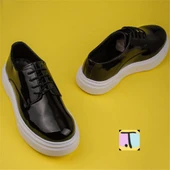 Trend Adımlar Siyah Rugan Kalın Taban Erkek Çocuk Casual Ayakkabı thumbnail 5