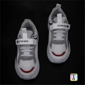 Trend Adımlar Beyaz-Siyah Cırt Cırtlı Unisex Çocuk Spor Ayakkabı - 3