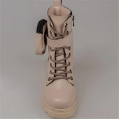 Trend Adımlar Krem Cüzdan Detaylı Kız Çocuk Bot thumbnail 5