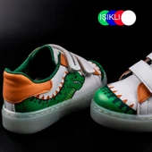 Trend Adımlar Yeşil Cute Monster Işıklı Çocuk Sneaker - 5