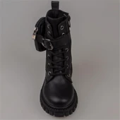 Trend Adımlar Siyah Cüzdan Detaylı Kız Çocuk Postal Bot thumbnail 5