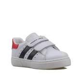 Trend Adımlar Beyaz Erkek Çocuk Mevsimlik Cırtlı Sneaker - 2