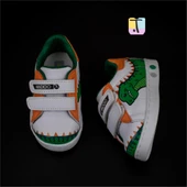 Trend Adımlar Yeşil Cute Monster Işıklı İlk Adım Bebe Sneaker - 4
