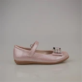 Trend Adımlar Pembe Bebe Kız Çocuk Cırtlı Parlak Babet thumbnail 2