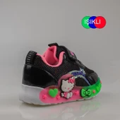 Trend Adımlar Siyah Kız Çocuk Işıklı Bebe Sneaker thumbnail 4