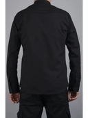 Tomiross Kıvanç Siyah Erkek Rahat Esnek Slim Fit Kalıp Pamuklu Kot Gömlek KIVANC-1927 thumbnail 4