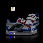 Trend Adımlar Mavi Cute Monster Işıklı İlk Adım Bebe Sneaker - 5
