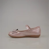 Trend Adımlar Pembe Bebe Kız Çocuk Cırtlı Parlak Babet thumbnail 3