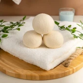 Fecra Zıpzıp 3’lü  Yün Kurutma Topu  Lavanta Yağı - Organik Doğal Çamaşır Yumuşatıcı - 1