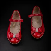 Trend Adımlar Kırmızı Bebe Kız Çocuk Bilek Cırtlı Babet thumbnail 4