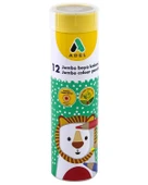 Adel Kuru Boya Kalemi Jumbo 12 Renk Metal Tüp Tam Boy 2119510013 - 1