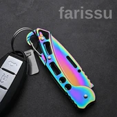 Alaska Gökkuşağı Renkli Çok Amaçlı Katlanır Çakı - Paslanmaz Çelik, Keskin ve Taşınabilir - 5