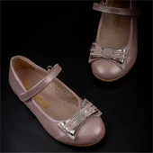 Trend Adımlar Pembe Bebe Kız Çocuk Cırtlı Parlak Babet thumbnail 5