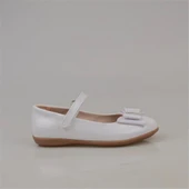 Trend Adımlar Beyaz Bebe Kız Çocuk Bilek Cırtlı Babet thumbnail 2