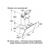 Profilo DVK6J361 59 CM Duvar Tipi Davlumbaz Siyah - 6