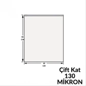 40 x 50 Cm Fermuarlı Buzlu Kargo Poşeti -130Mikron (100 Adet) Valiz Ve Dolap Içi Düzenleyici Buzlu Fermuarlı Poşet Torba - 2