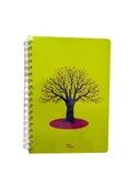 Yaşam Ağacı Resimli Neon Kareli Defter 72 Yaprak Sert Kapak Spiralli - 1