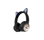Sunix Wireless 5.3 Stereo Kedili Kulak Üstü Bluetooth Kulaklık Beyaz BLT-45 - 1