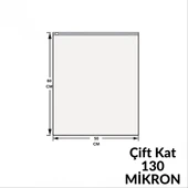 50 x 60 Cm Fermuarlı Buzlu Kargo Poşeti -130Mikron (100 Adet) Valiz Ve Dolap Içi Düzenleyici Buzlu Fermuarlı Poşet Torba - 2