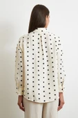 Puantiyeli Oversize Gömlek Siyah thumbnail 6