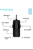 QASUL 2 Lİ KABLOSUZ YAKA MİKROFONU iOS Android, Kamera, USB-C  , Video Kaydı, Vloglama - 3