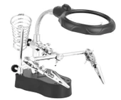 WellHise WH-801 Lehim Yardımcı Standı – Büyüteçli, Havya Yuvalı, Üçüncü El Aparatı - 4