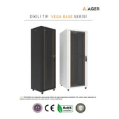 AGER Vega Base 26U W=800mm D=1000mm 19'' Dikili Tip Kabinet - 1