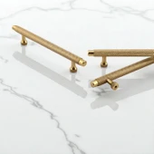 Martin Gold Metal Kulp 128 mm Mobilya Çekmece Mutfak Dolabı Dolap Modern Kapak Kulpları Grip Desen thumbnail 3