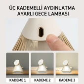 QASUL Şarj İstasyonlu Başucu Lambası Manyetik 15W Ayarlanabilir Parlaklık Parti Aydınlatması için Modern Tasarımı thumbnail 6