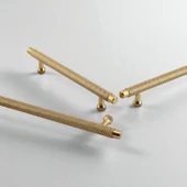 Martin Gold Metal Kulp 224 mm Mobilya Çekmece Mutfak Dolabı Dolap Modern Kapak Kulpları Grip Desen thumbnail 5