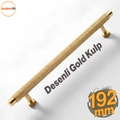 Martin Gold Metal Kulp 192 mm Mobilya Çekmece Mutfak Dolabı Dolap Modern Kapak Kulpları Grip Desen - 1