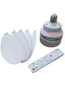 Tavan Vantilatörü 15w Beyaz / Günışığı Ledli E-27 Duy a Takılabilen 5 Kanatlı Kumandalı Vantilatör 80-265v - 6
