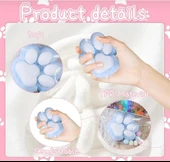 Kedi Patisi-taba Sukuşi - Squishy Pati- Tüylü Pati - Stres Oyuncak - 3
