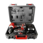 Rodex Akülü Darbeli Matkap 50NM-13mm-2 Vites 2x2A.H Akü+13 Parça Aksesuar Set - 3