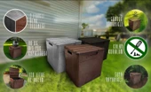 120 Litre Bahçe Depolama Sandığı Balkon Kiler Saklama Dolabı Kapaklı Plastik Sandık 50x45x50cm Antrasit - 4