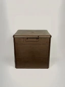 120 Litre Bahçe Depolama Sandığı Balkon Saklama Dolabı Kapaklı Plastik Sandık 50x45x50cm - 1