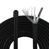 Mag Rg6/U6 Bakır Cu/Cu 80 Tel Siyah Anten Kablosu (100 Metre) - 2