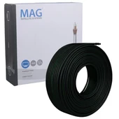 Mag Rg6/U6 Bakır Cu/Cu 80 Tel Siyah Anten Kablosu (100 Metre) - 4