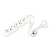 Vea VA-21560 4'lü 3 USB'li 1.5 Metre Akım Korumalı Priz Beyaz - 3