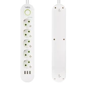 Vea VA-21562 5'li 3 USB'li 1.5 Metre Akım Korumalı Priz Beyaz - 2